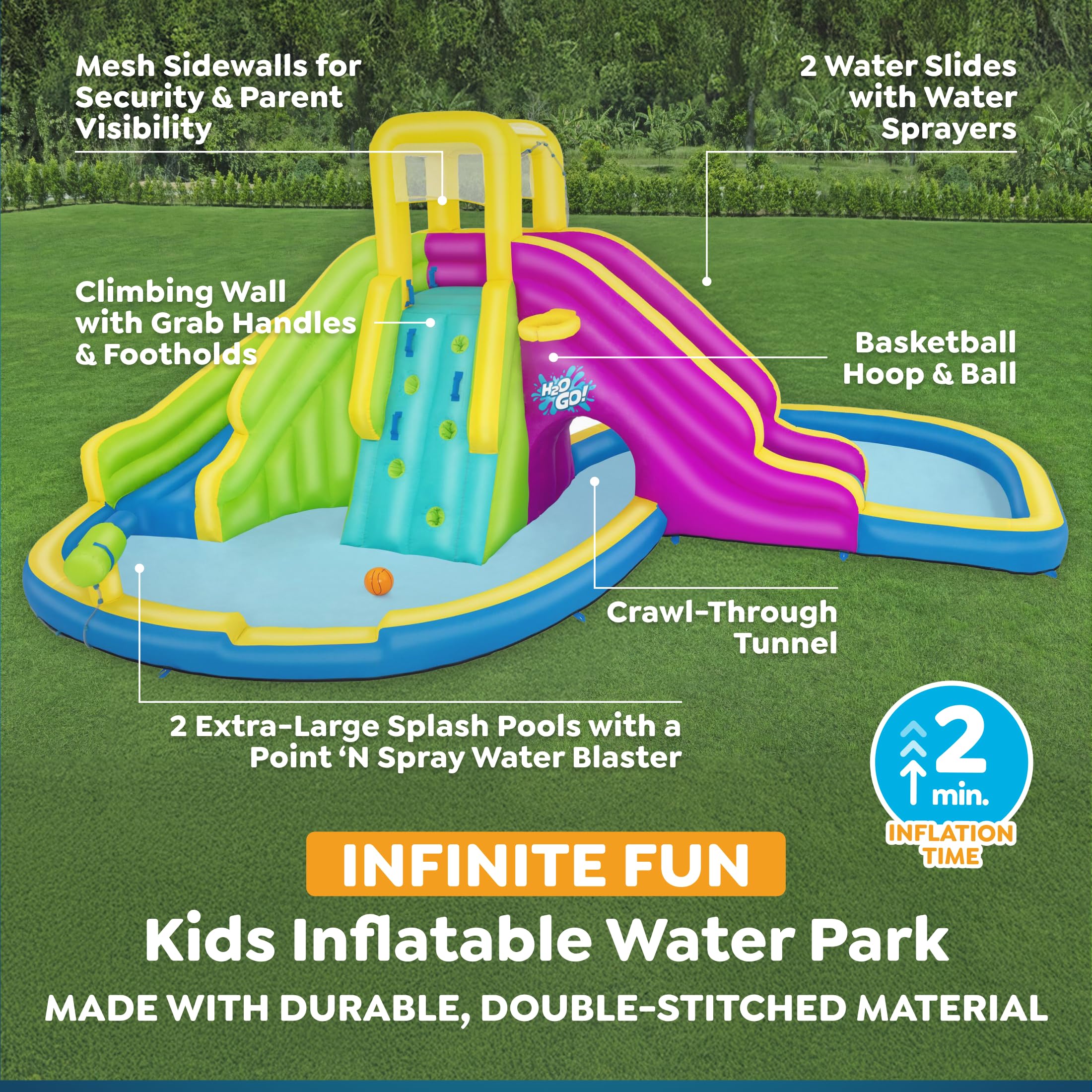 Amazon.com: Bestway H2OGO! Funfinity Splash - Mega parque acuático